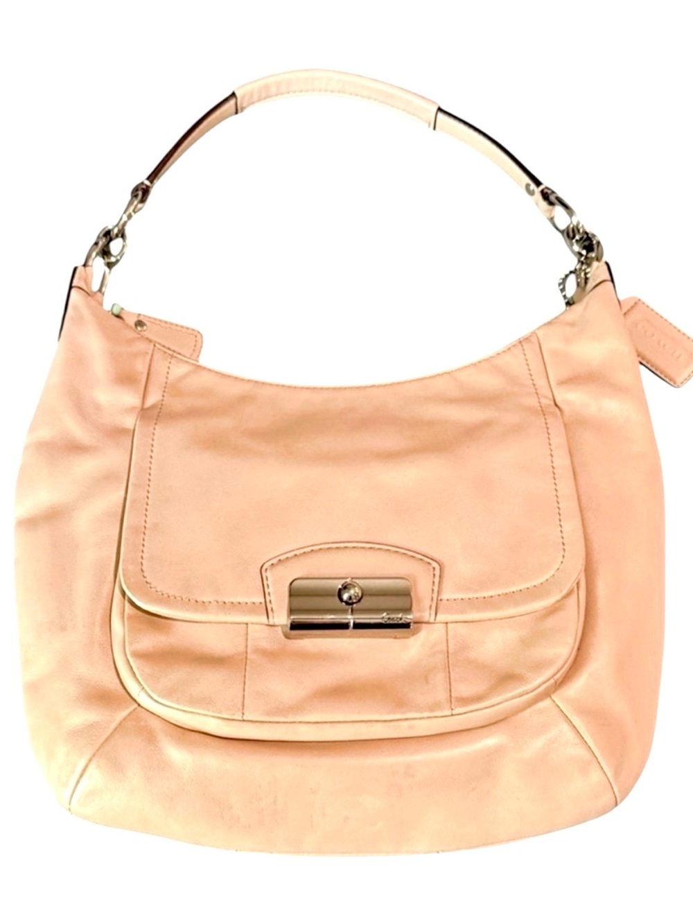 Coach Kristin bag model B 1375-F22306 in Ivory & Silver GUC